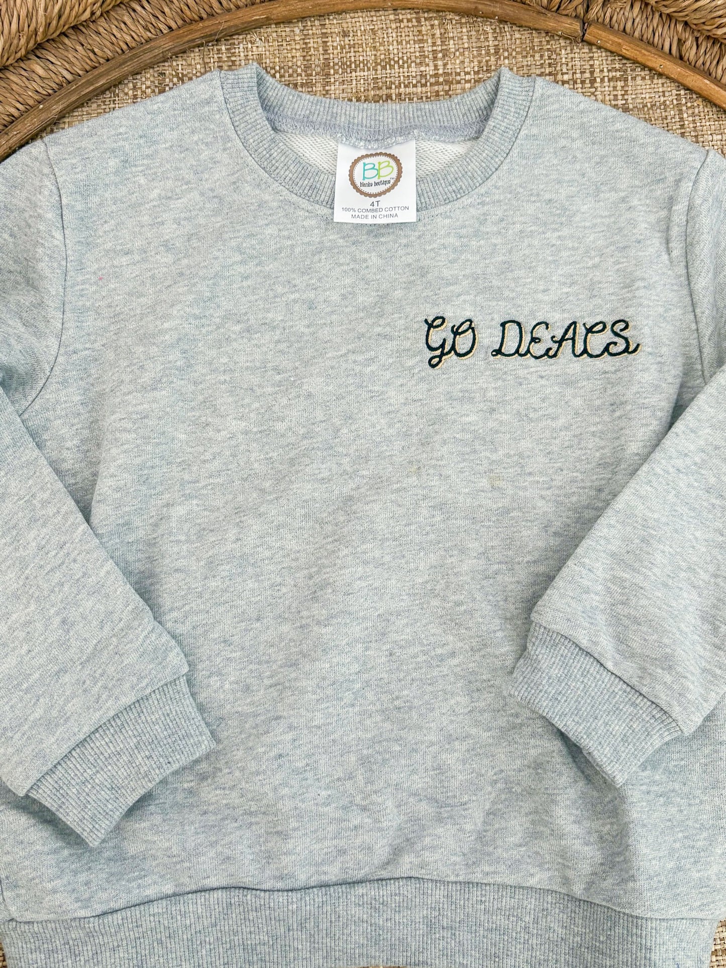 "GO DEACS" gray 4t sweatshirt