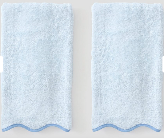 Weezie Scallop Hand Towels (Pair) - Bogey and Byrd