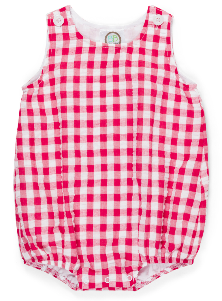 White and blue gingham bubble - Bogey and Byrd