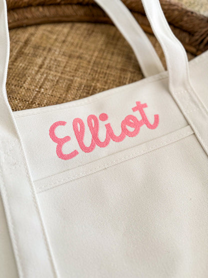 Custom canvas tote