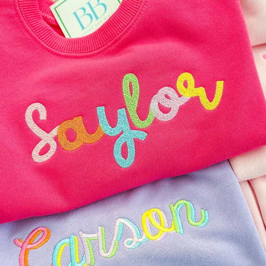 Girls custom sweatshirt - Bogey and Byrd