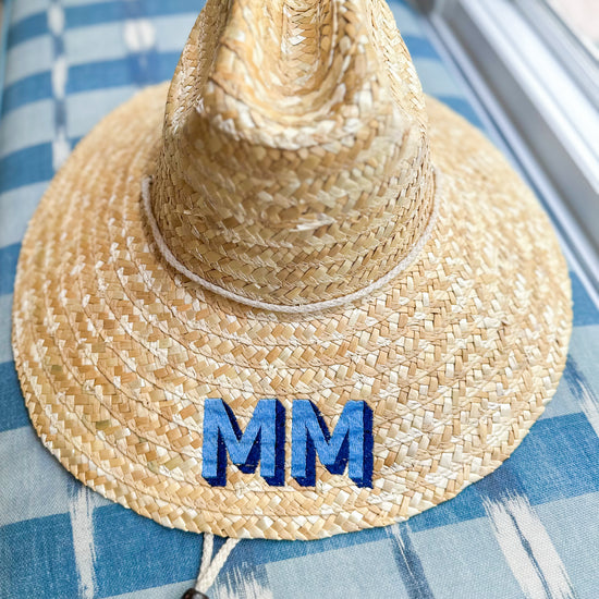 Monogrammed straw beachcomber hat - Bogey and Byrd