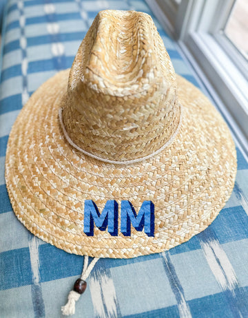 Monogrammed straw beachcomber hat - Bogey and Byrd