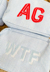 Personalized Seersucker Pouch - Bogey and Byrd