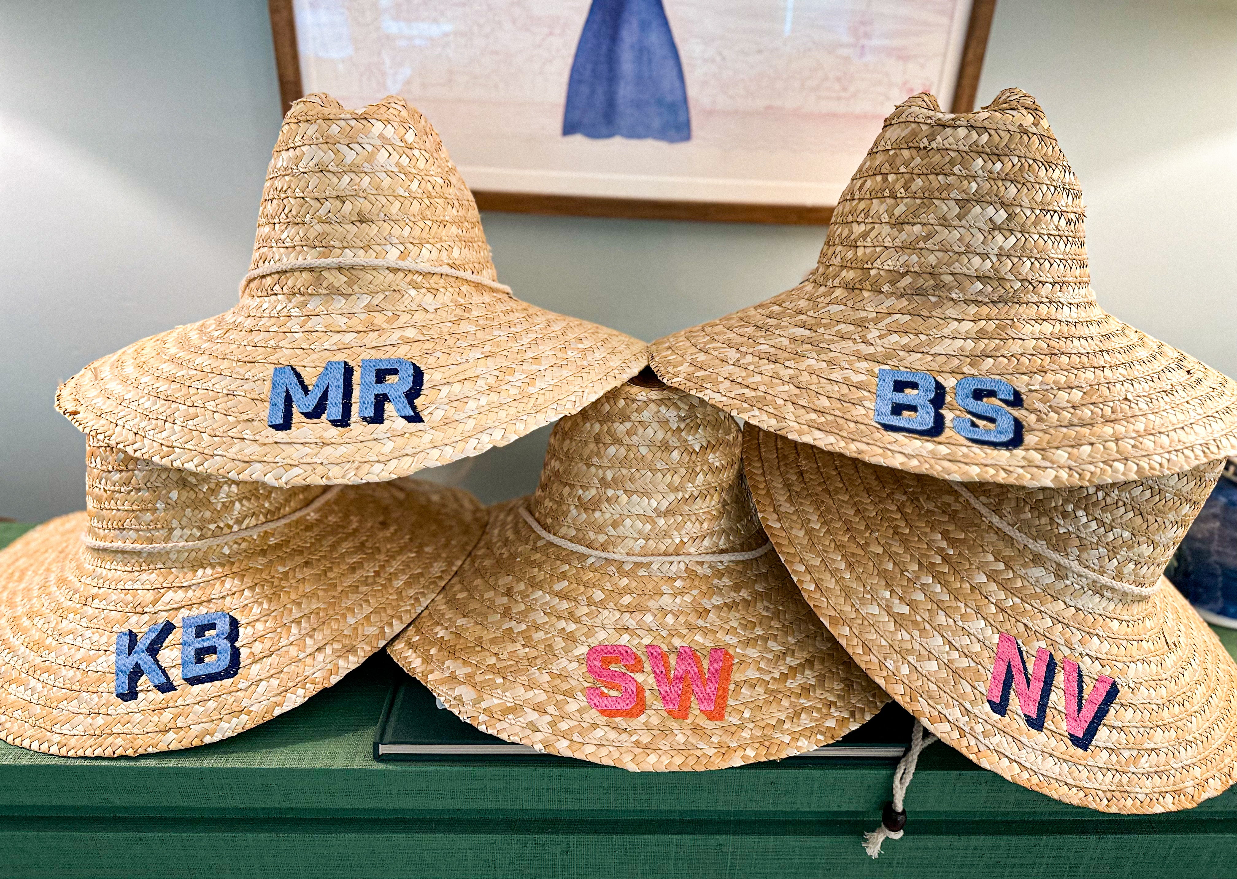 Monogrammed sun hats online