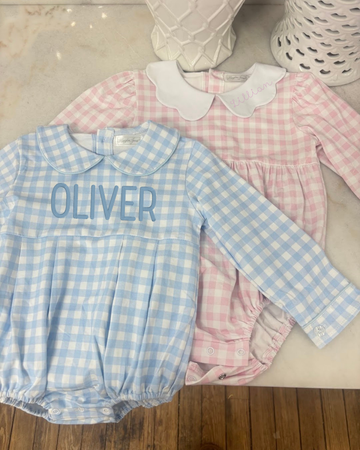 Banks Blue Gingham Collared Bubble