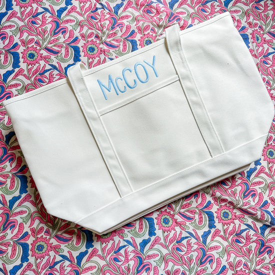 Custom canvas tote - Bogey and Byrd