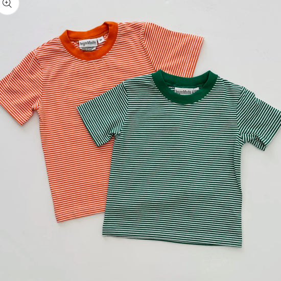 Personalized Striped Short Sleeve T-Shirt - Bogey and Byrd