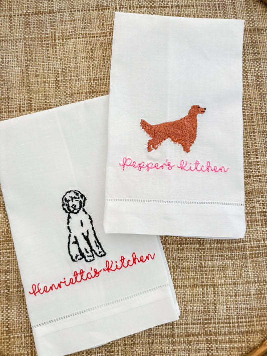 Custom Dog Tea Towel