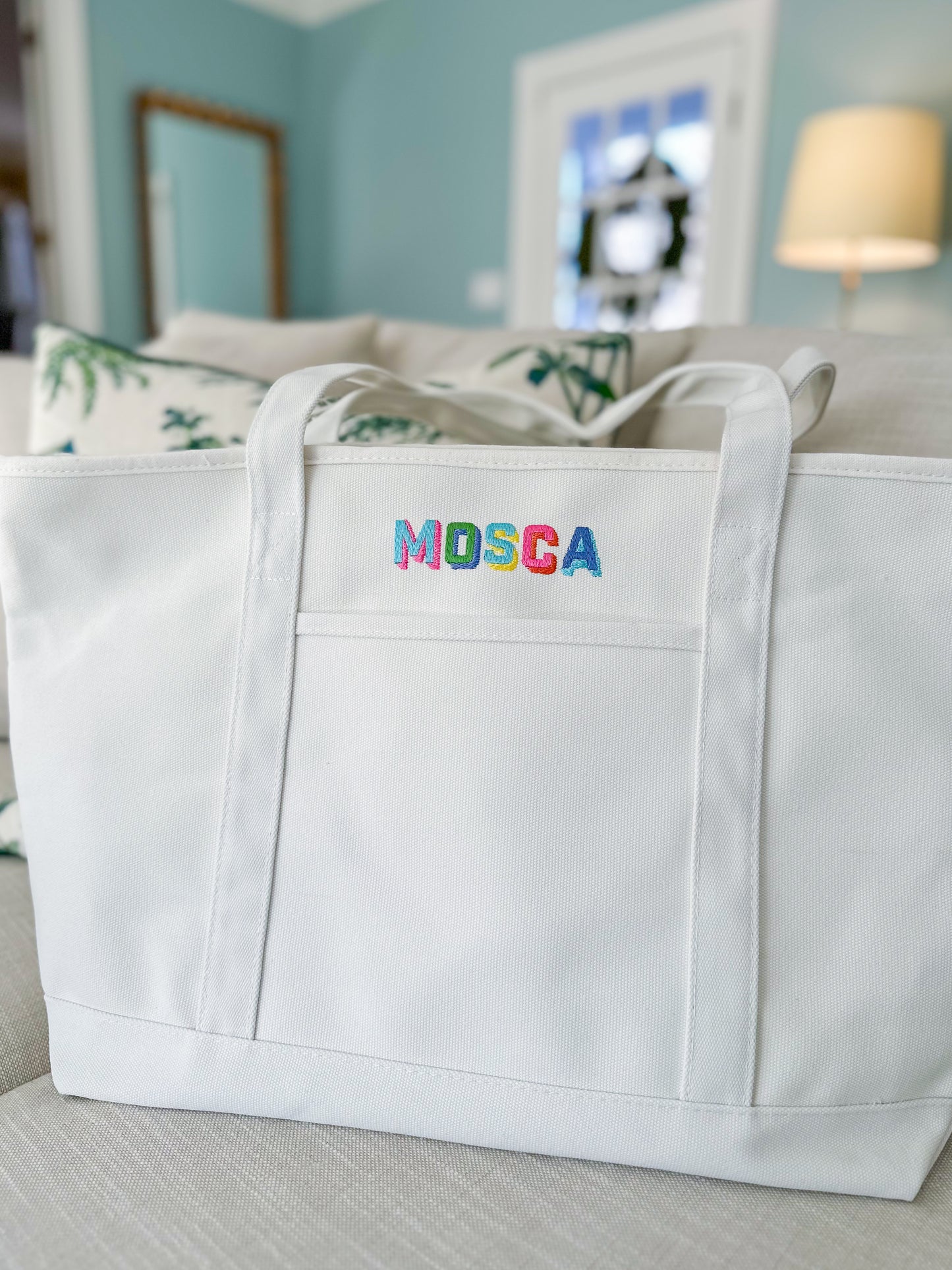 Custom canvas tote