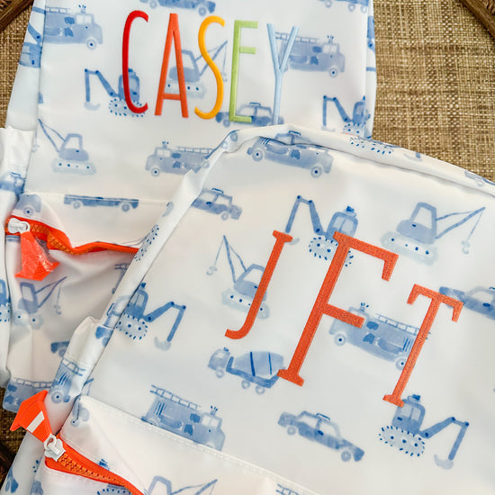 TRVL Backpacker wipeable backpack - Bogey and Byrd