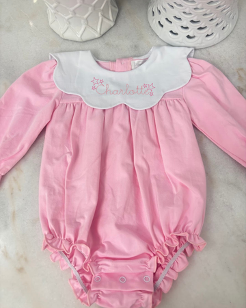 Lottie Pink Scalloped Collar Bubble