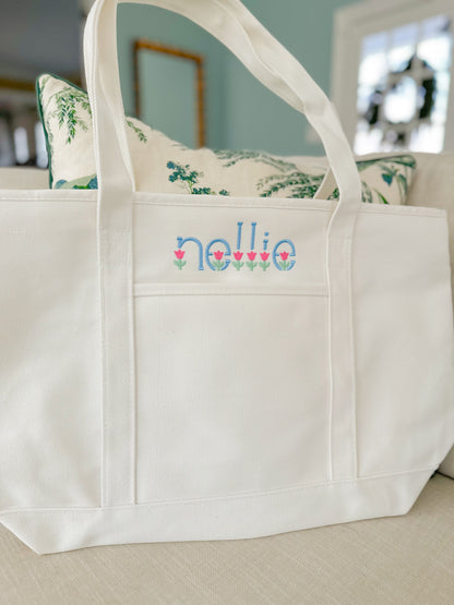 Custom canvas tote