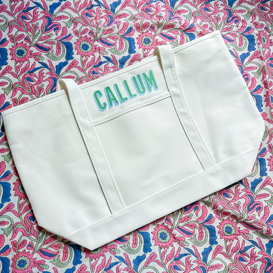 Custom canvas tote - Bogey and Byrd