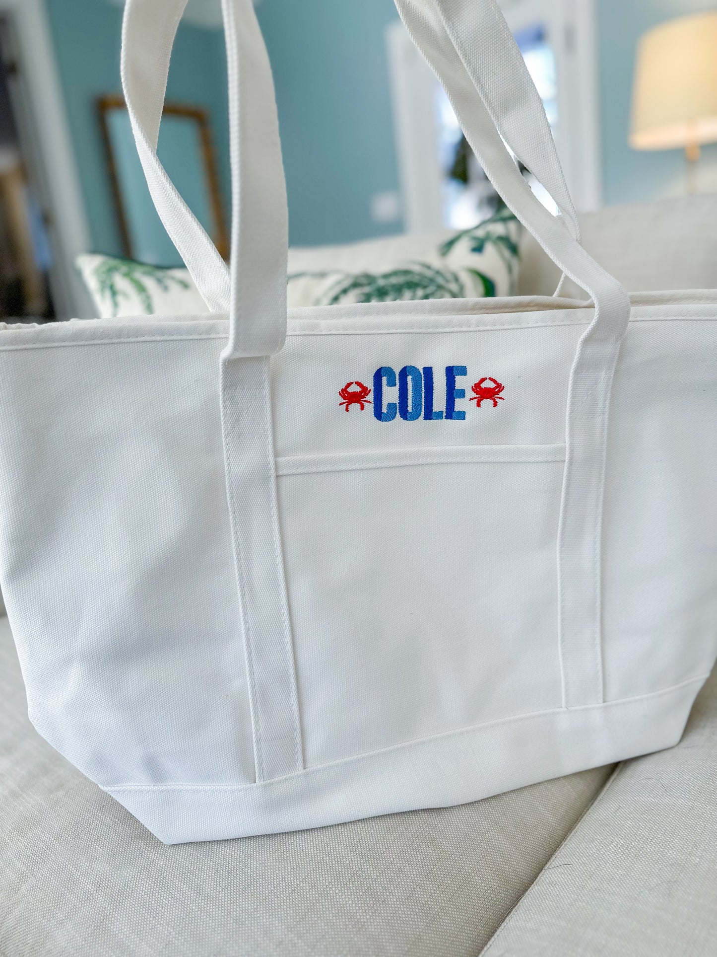 Custom canvas tote