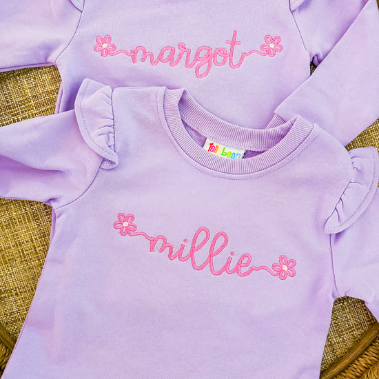 French Terry Flutter Sleeve sweatshirt - Bogey and Byrd