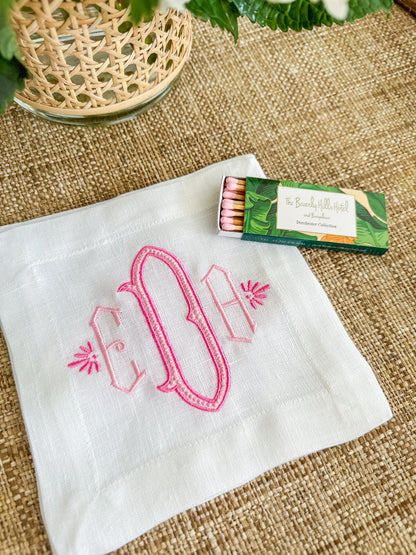 Custom Embroidered Cocktail Napkins