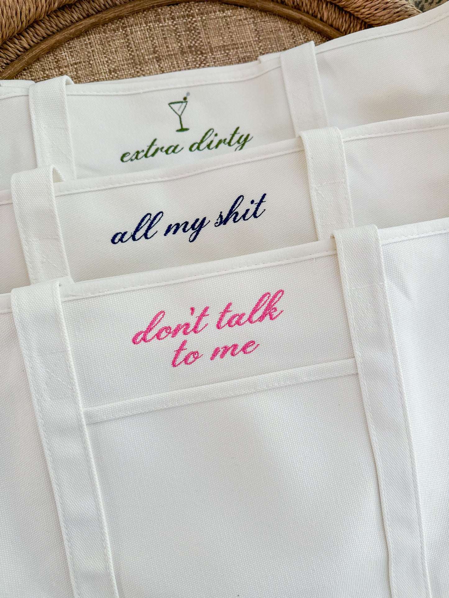 Custom cheeky canvas tote