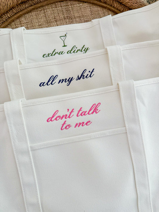 Custom cheeky canvas tote