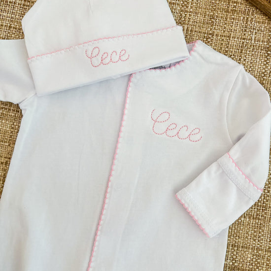 Newborn baby footie + hat set - Bogey and Byrd