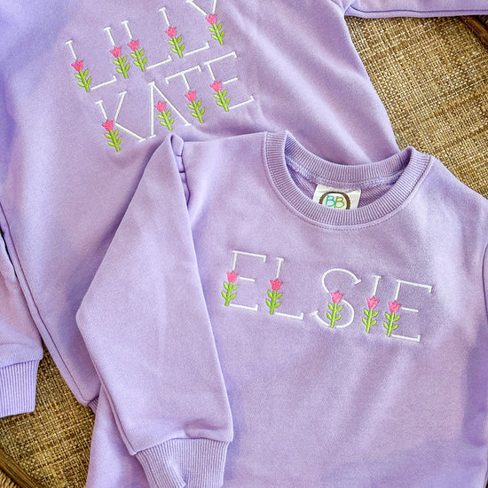 Girls custom sweatshirt - Bogey and Byrd