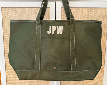 TRVL Coated Canvas Olive Tote