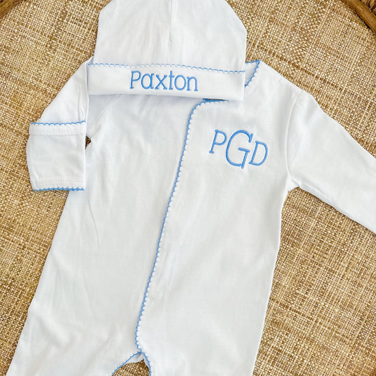 Newborn baby footie + hat set - Bogey and Byrd