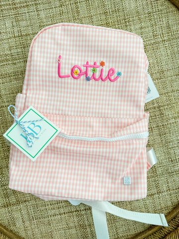 “Lottie” Taffy Gingham Mini Backer