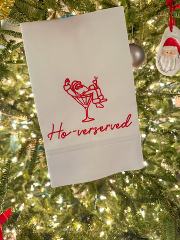 “Ho-verserved” Santa towel - Ready to ship!