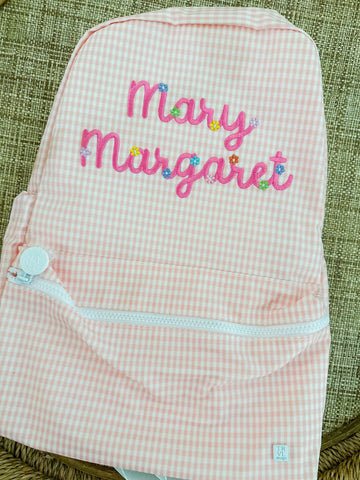 "Mary Margaret" Gingham Taffy TRVL Backpacker *Flawed!*