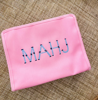 "MAHJ" TRVL Canvas Roadie Zipper Pouch - Bogey and Byrd