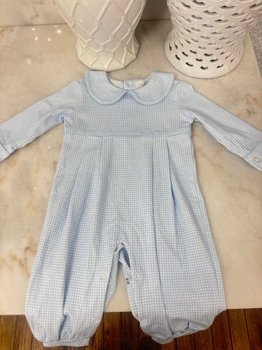 Tripp Micro Gingham Blue Romper