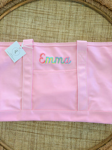 “Emma” Peony Medium TRVL Tote *Flawed*