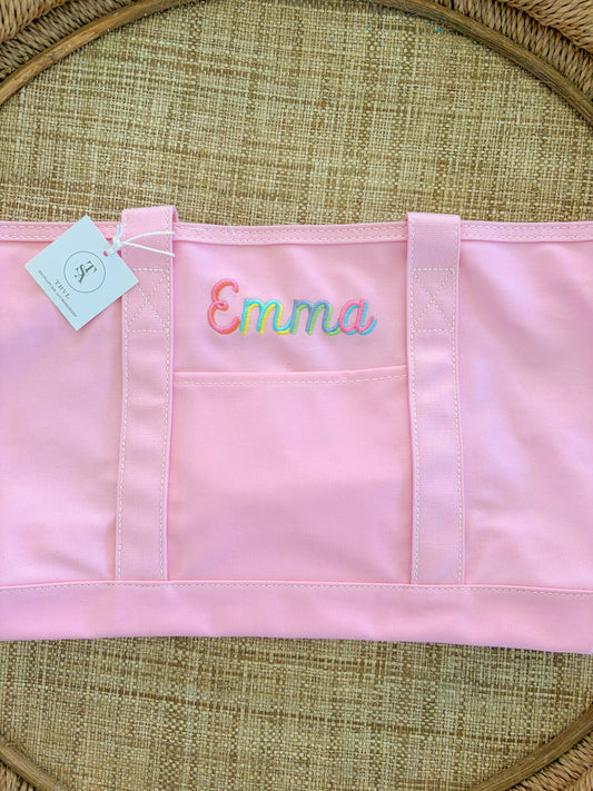 “Emma” Peony Medium TRVL Tote *Flawed*