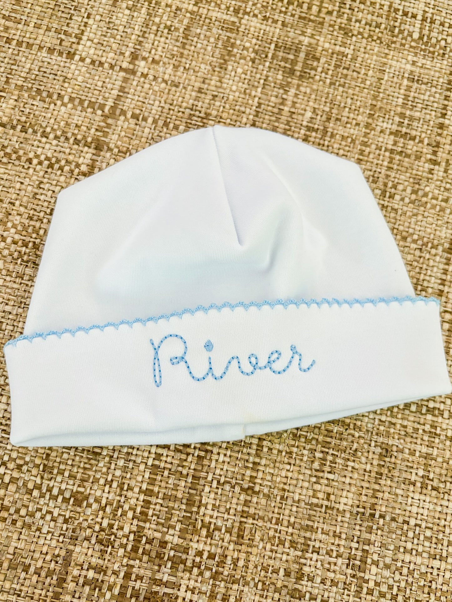 "River" baby hat