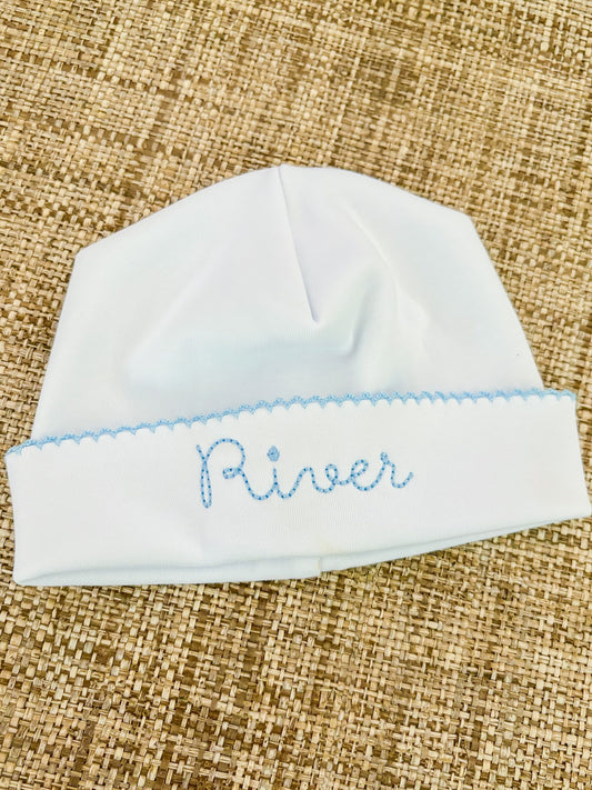 "River" baby hat