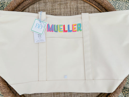 "Mueller" maxi coated canvas tote