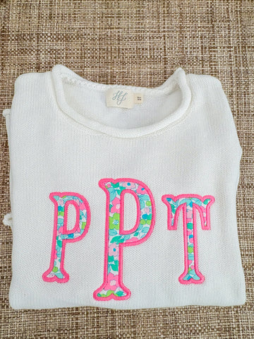 "pPt" Liberty London Applique rollneck 3T