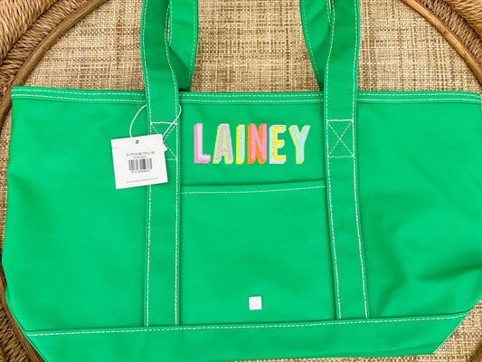 "Lainey" medium coated canvas tote