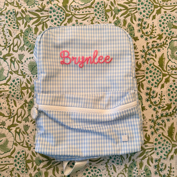 "Brynlee" Gingham Mist Mini Backer