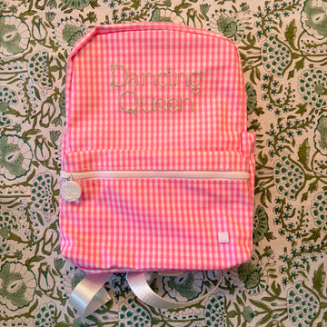"Dancing Queen" Gingham Pink Mini Backer