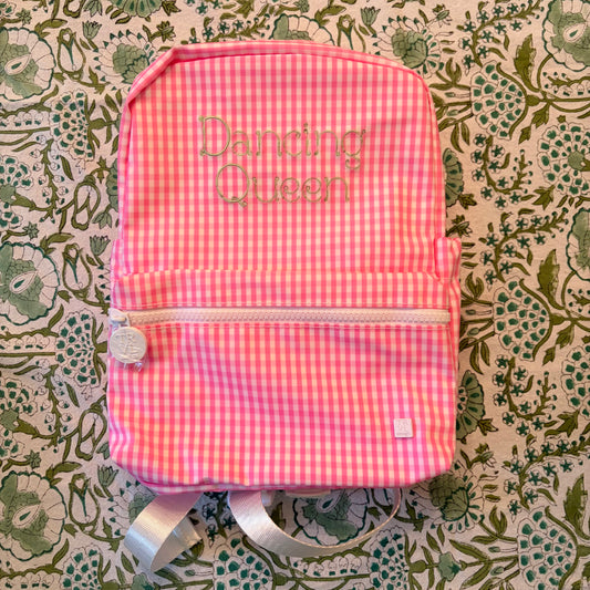 "Dancing Queen" Gingham Pink Mini Backer