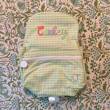 "Carley" Gingham Leaf Mini Backer