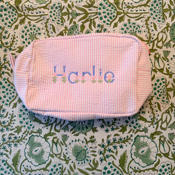 "Harlie" Seersucker Pouch