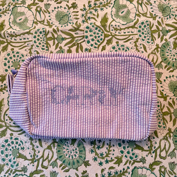 "Carly" Seersucker Pouch