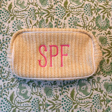"SPF" Straw Glam Bag - Size Go Glam
