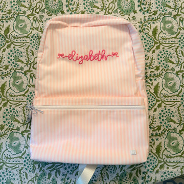 "Elizabeth" Pimlico Stripe Pink Backpack