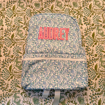 "Audrey" Hamptons Floral Backpack
