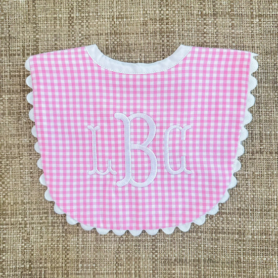 Gingham baby bib - Bogey and Byrd