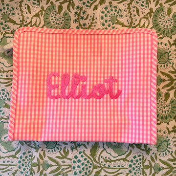 "Elliot" Large Gingham Pink Roadie
